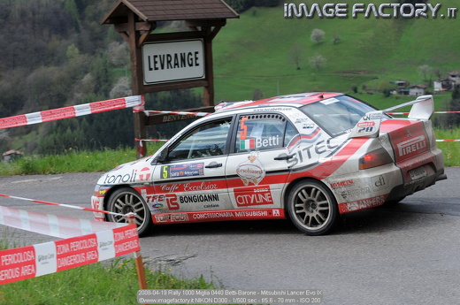 2008-04-19 Rally 1000 Miglia 0440 Betti-Barone - Mitsubishi Lancer Evo IX